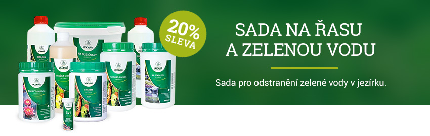 Sada na řasu a zelenou vodu v jezírku